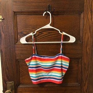 Rainbow 🌈 Crop Top Strappy Tank